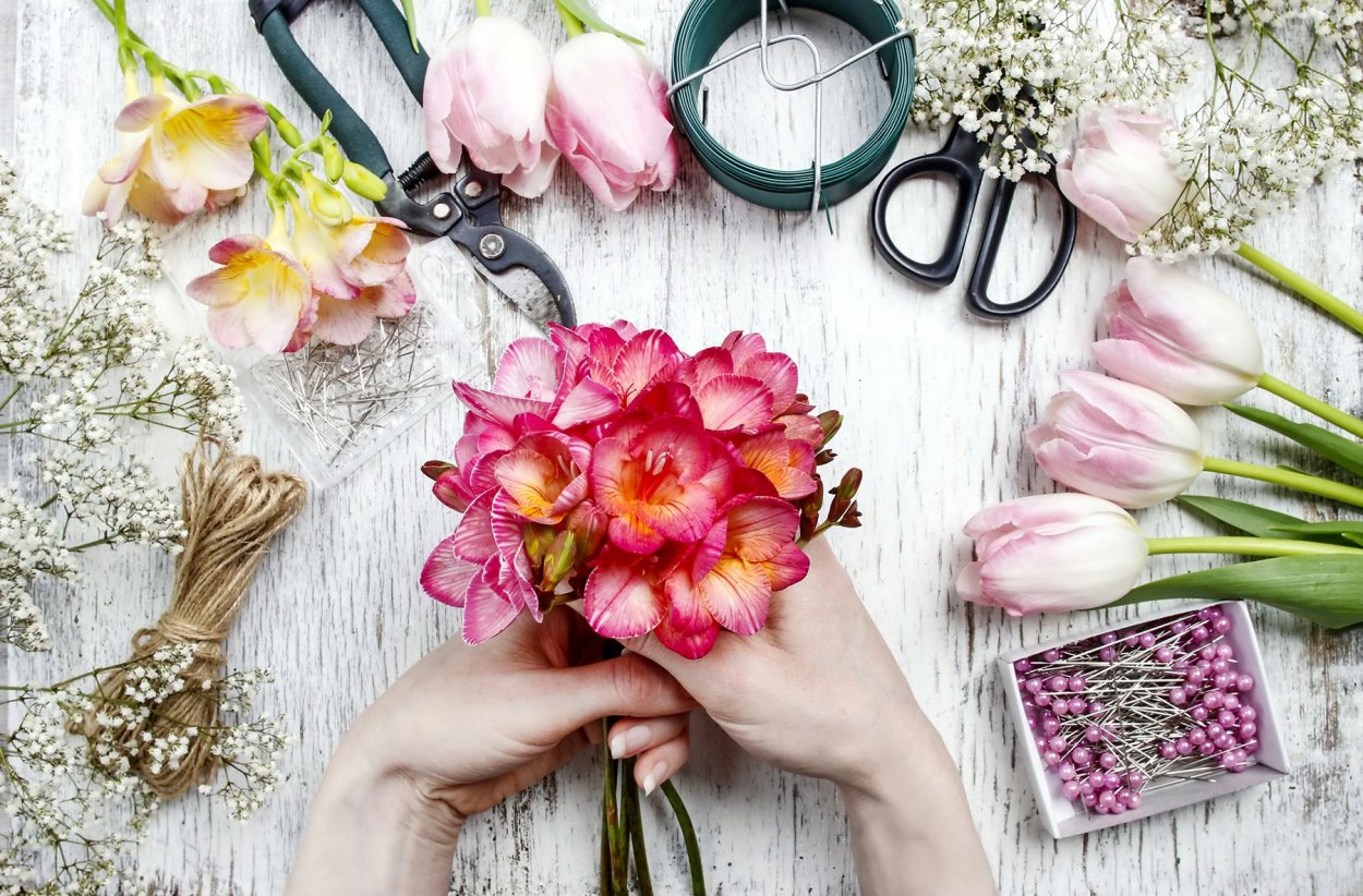 Модные букеты цветов