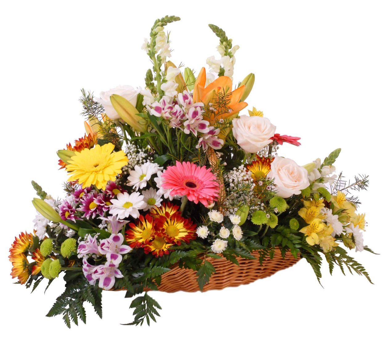 Альстромерия+гербер+Антирринум букет