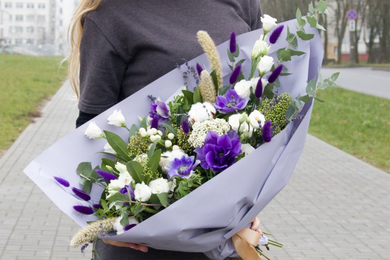 Букет в форме лодочки