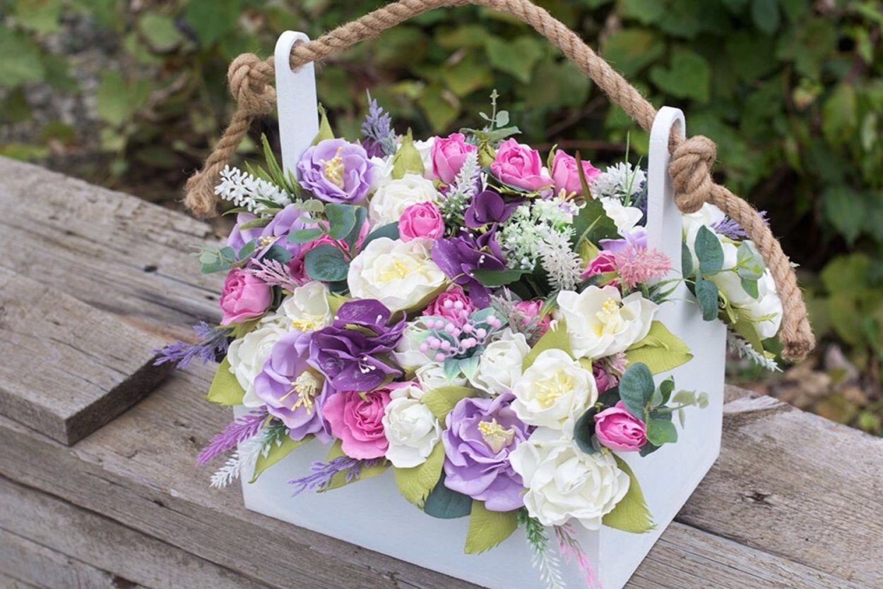 Сумочка с цветами живыми