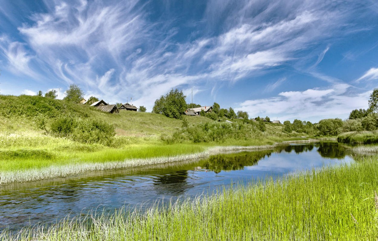 Вологда берег реки равнина