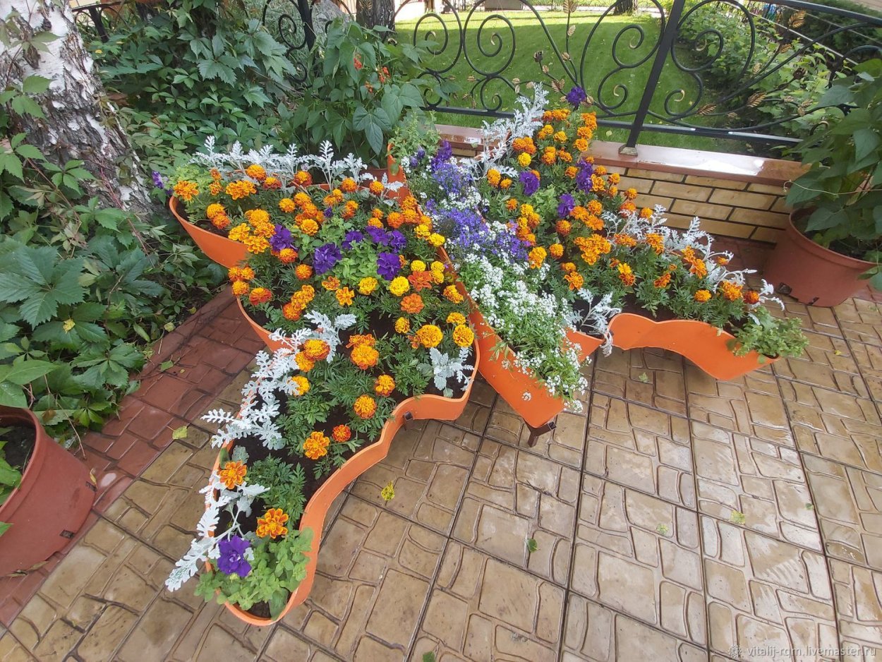 Клумба бабочка