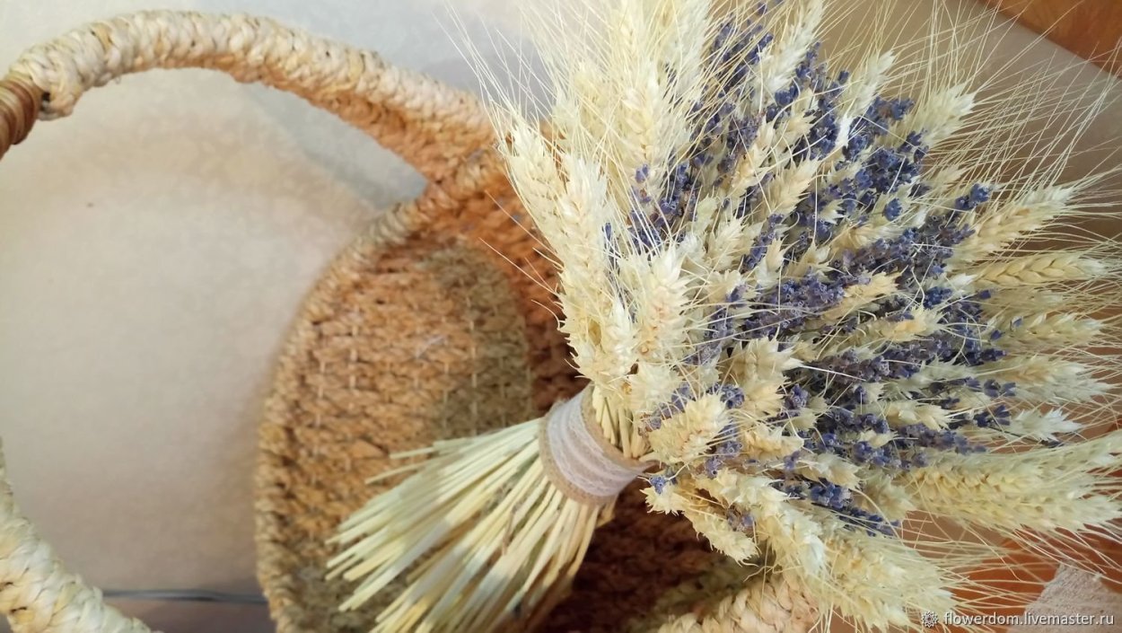 Букет сухоцветов "пшеница"