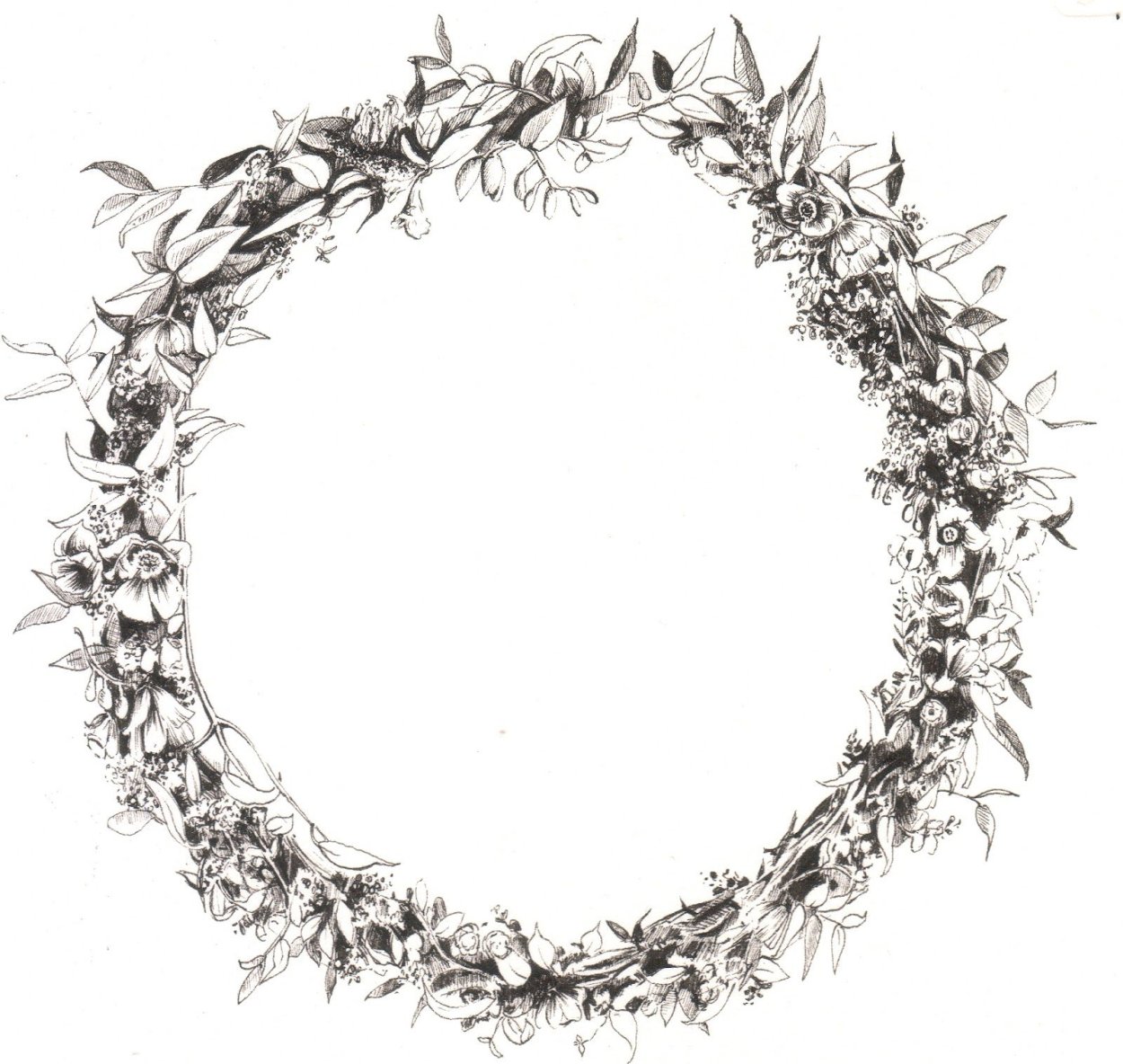 Векторный венок из веток