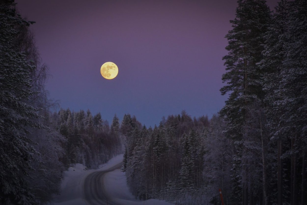 Пейзаж с луной
