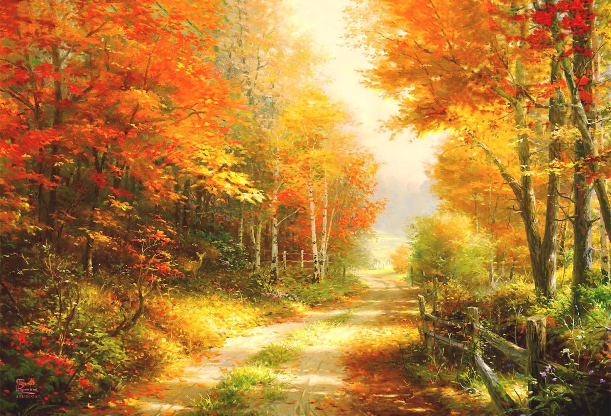 Томас Кинкейд картины осень