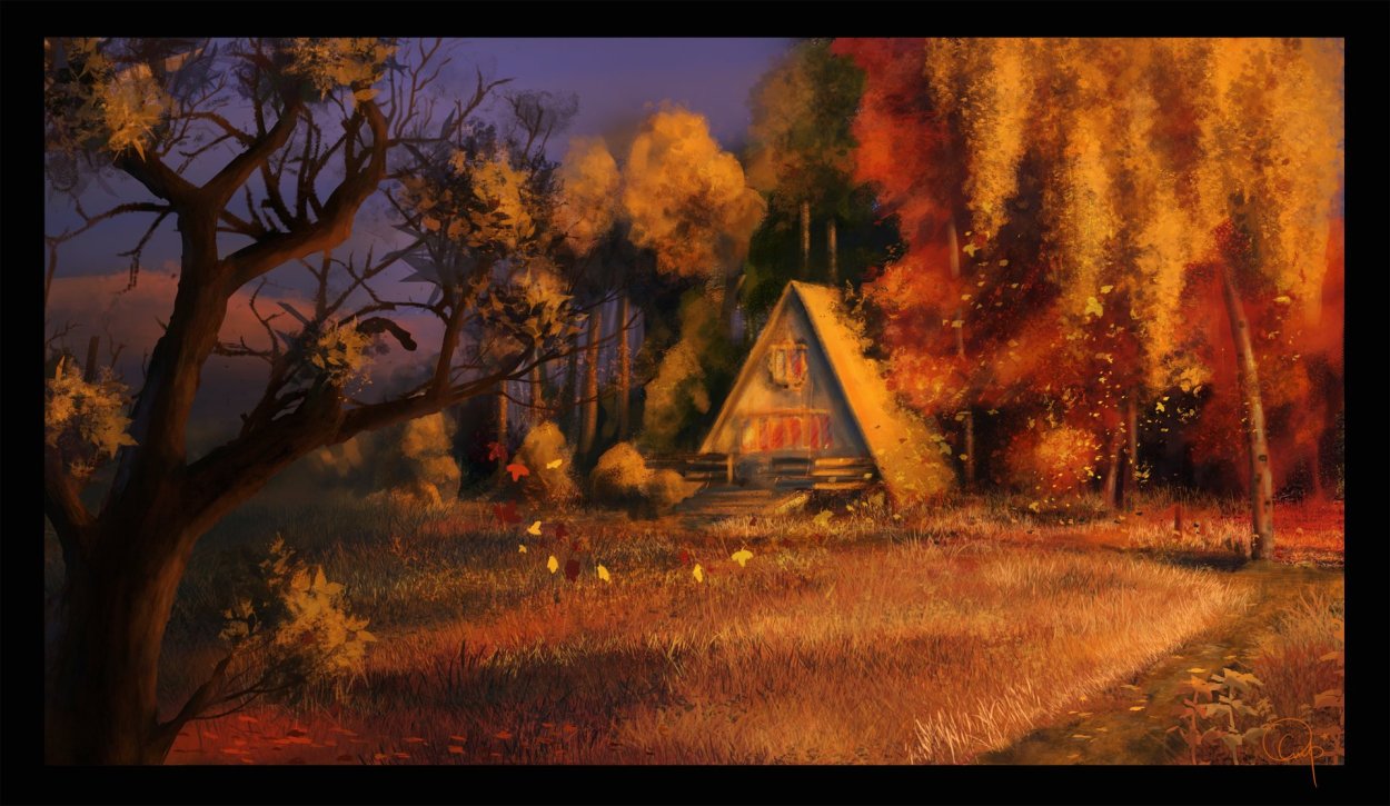 Сказочный осенний домик