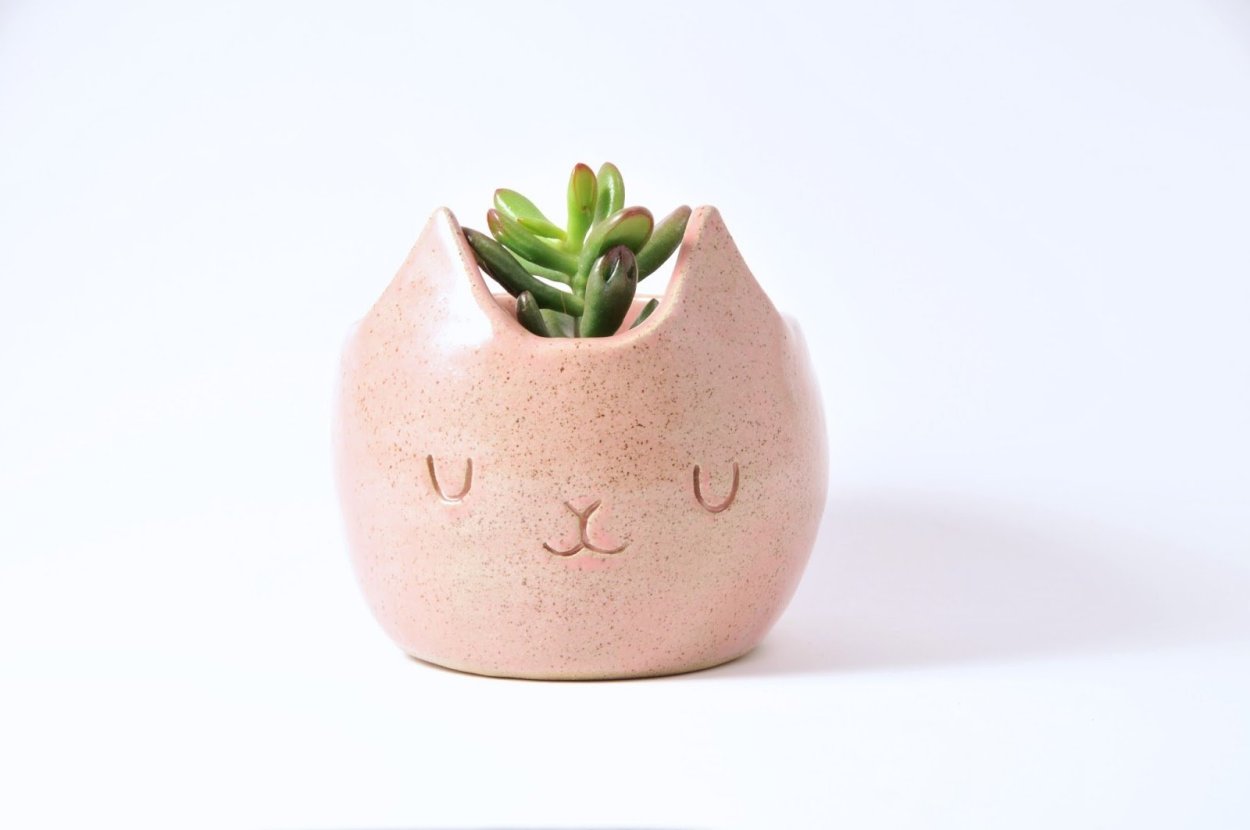 Цветочный горшок из глины