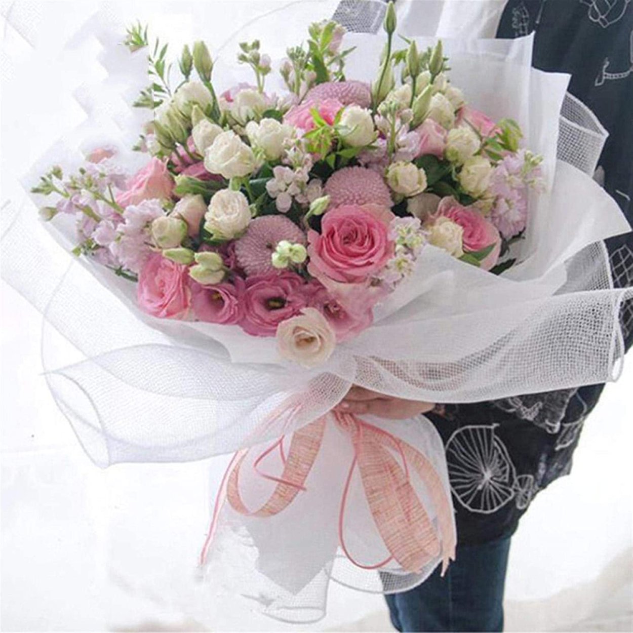 Букет в сетке