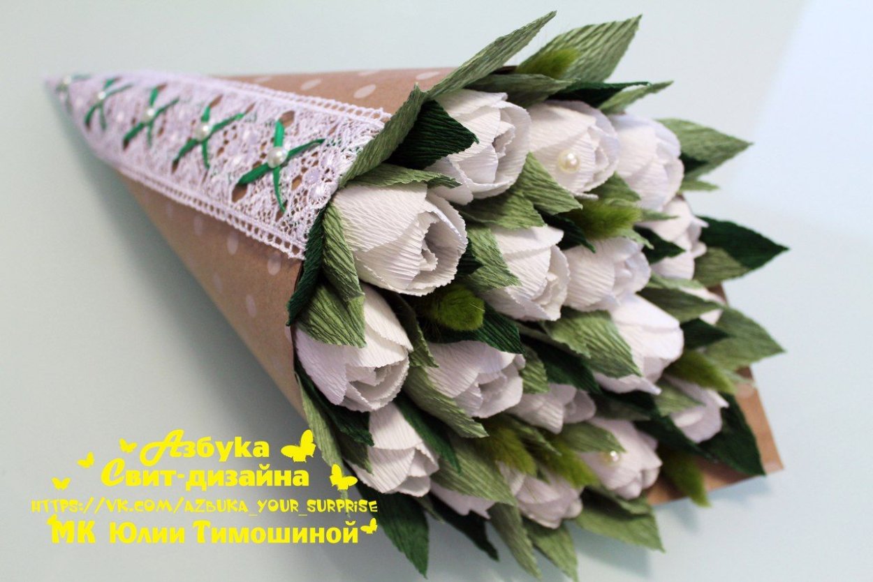 Букет из конфет в крафтовой бумаге