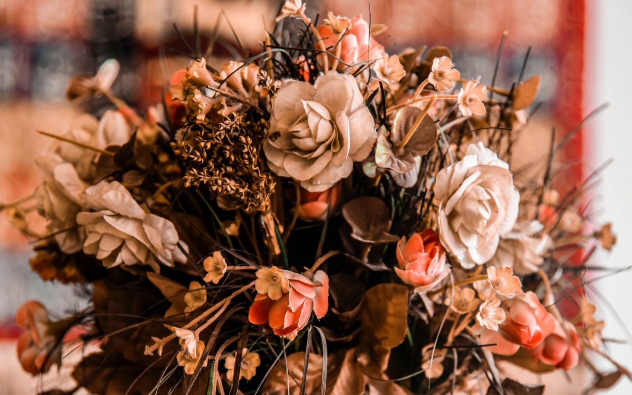 Флористическая композиция "букет" из засушенных растений