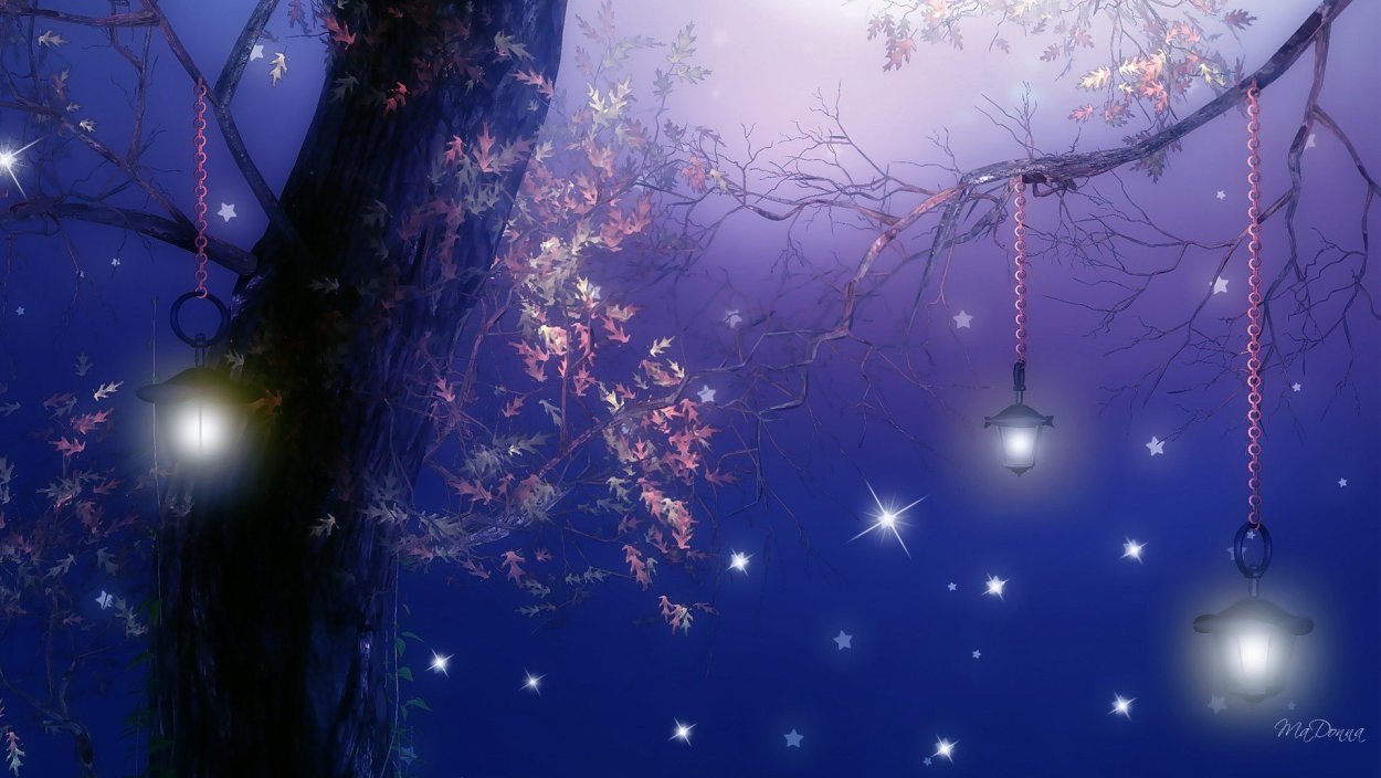 Олень в темном лесу