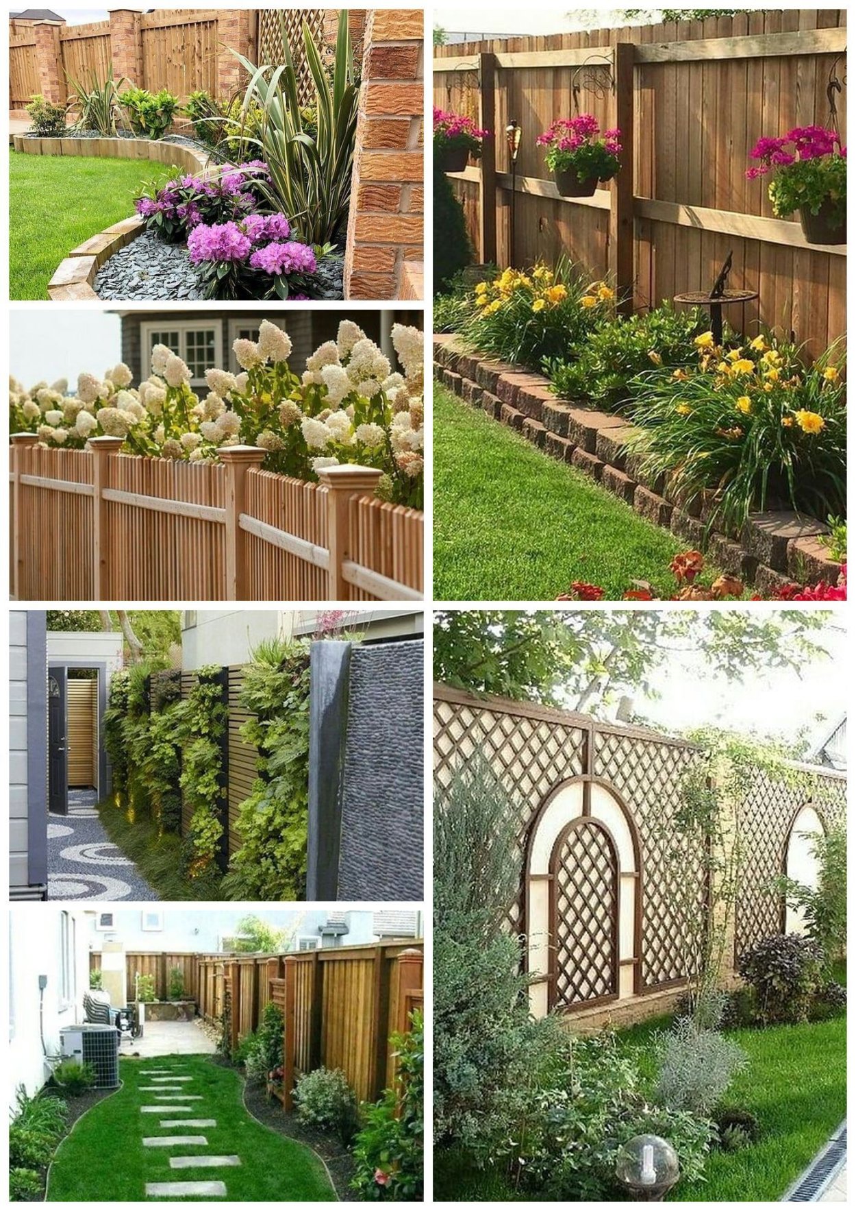 Теневой миксбордер вдоль забора