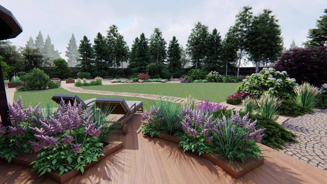 Клумбы во дворе