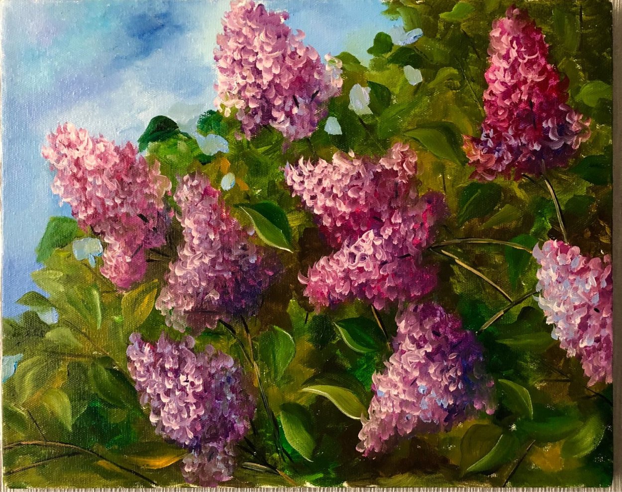 Сирень на окне живопись