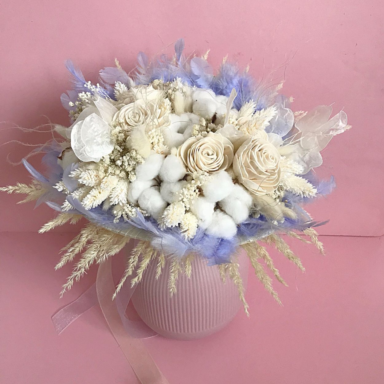 Свадебный букет из сухоцветов