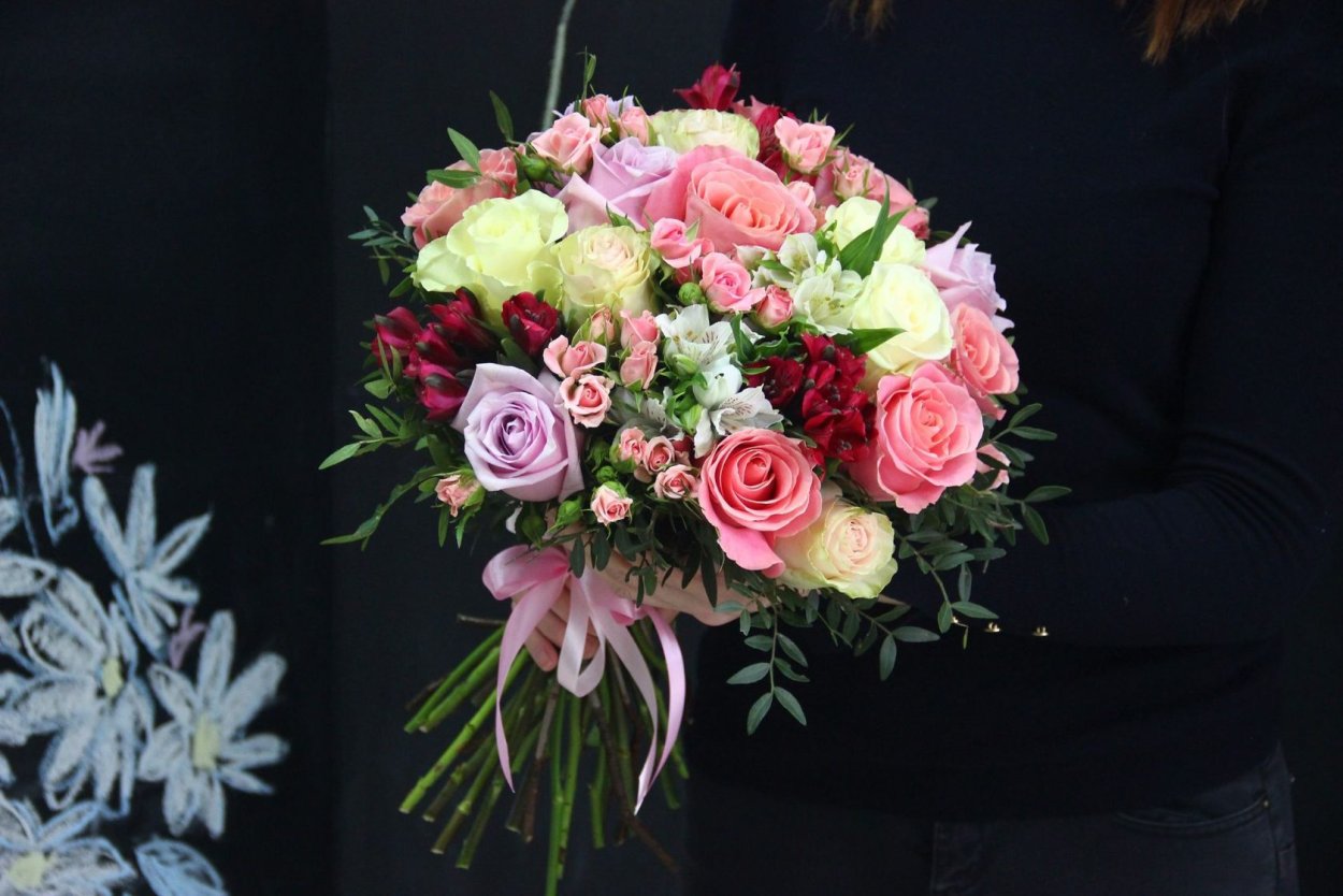 Букет в спиральной технике