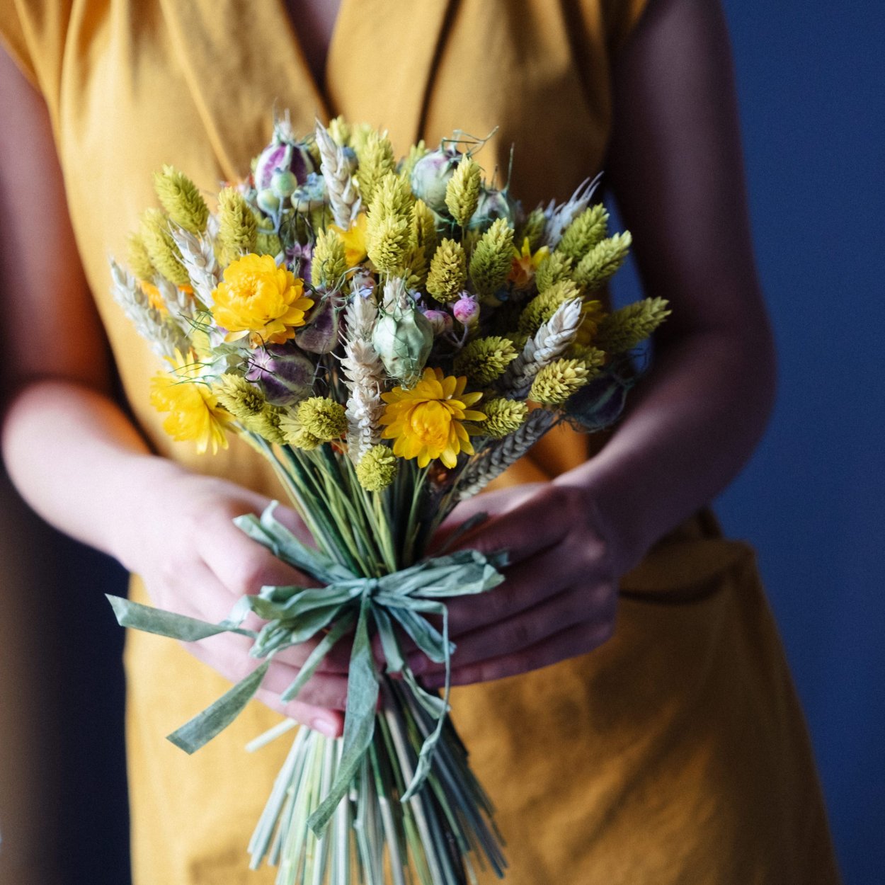 Букеты из сухоцветов мастер класс