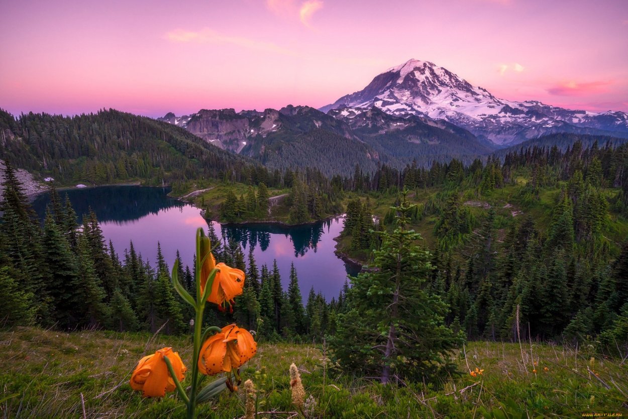 Озеро Морейн Канада 1920х1080