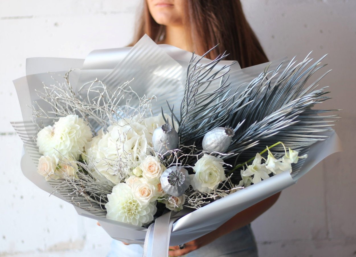 Букет Нобилис и сухоцветы