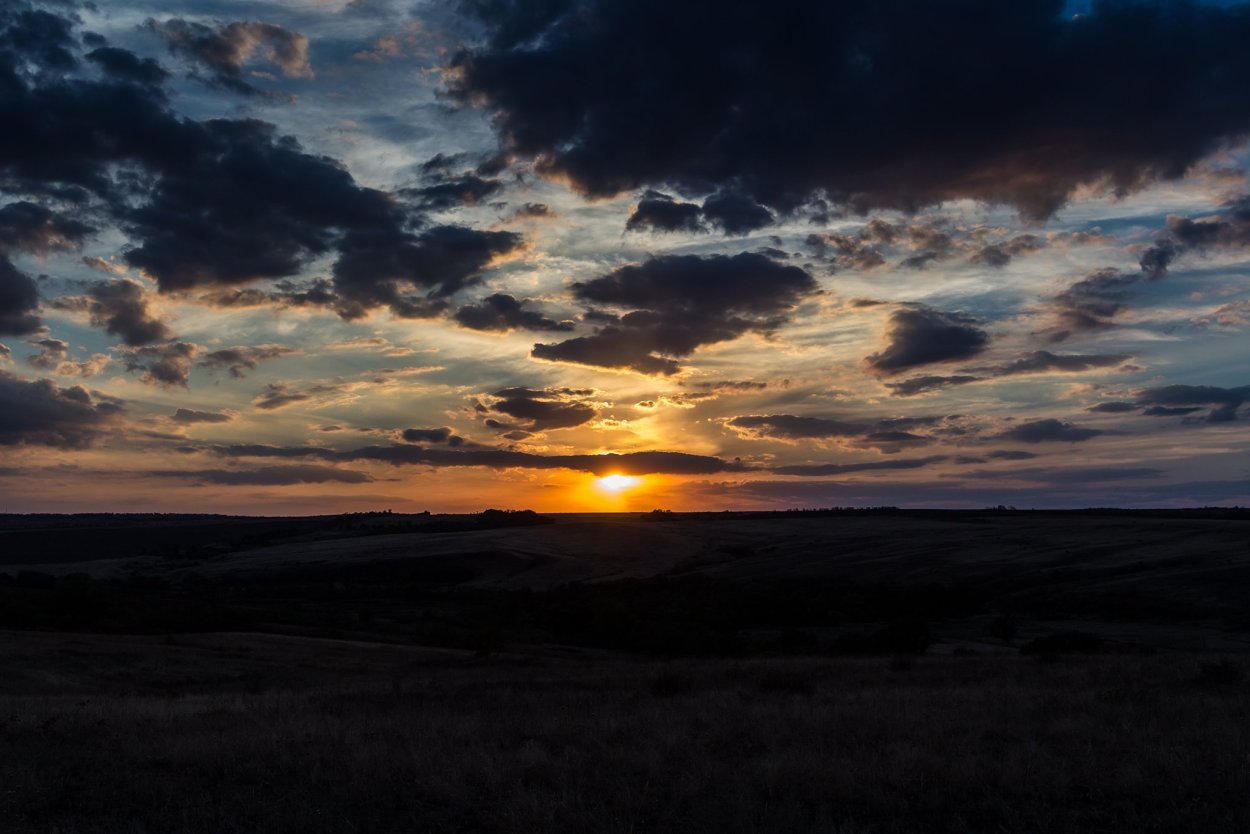 Казахстан ночное небо в степи