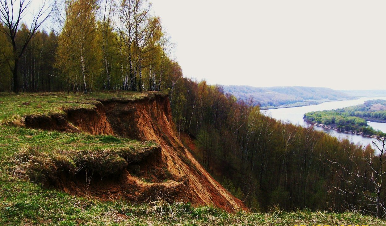 Река Клязьма обрывистый берег