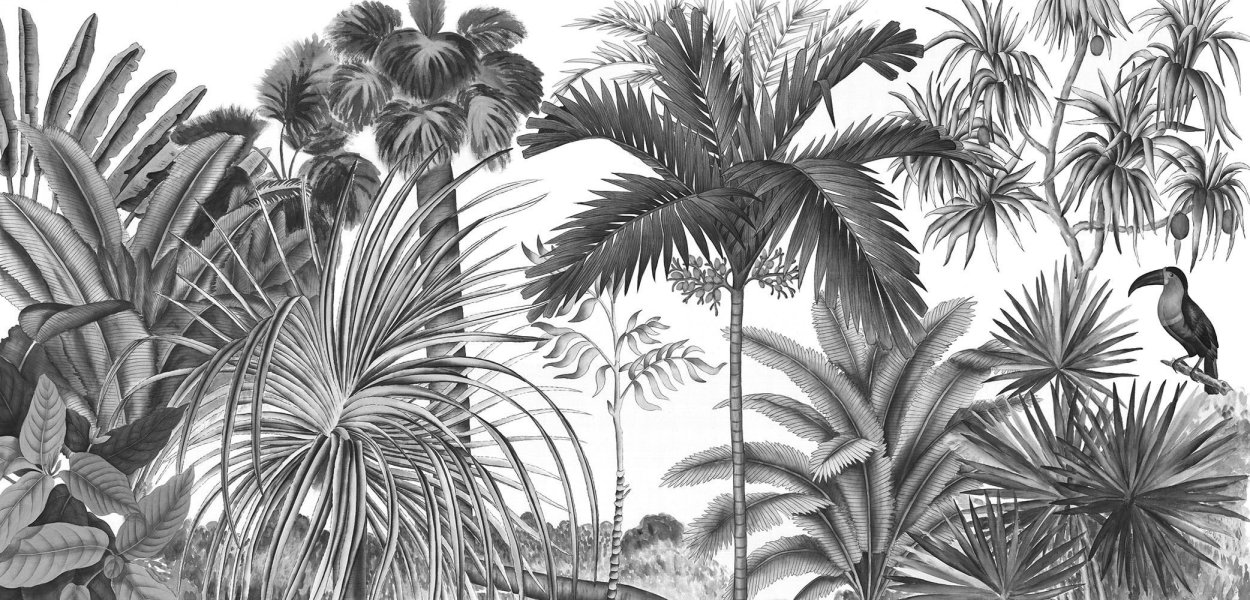 Обои с пальмовыми ветками