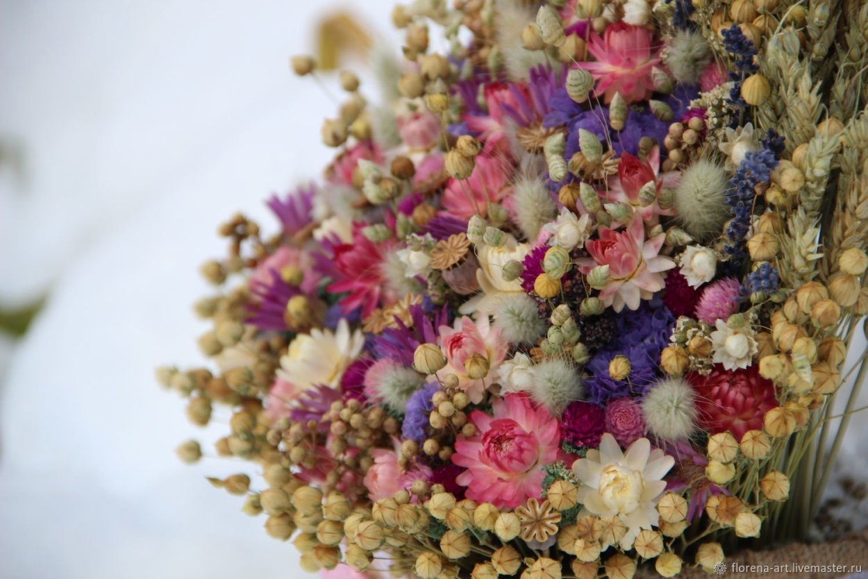 Букет "роза и гипсофила"