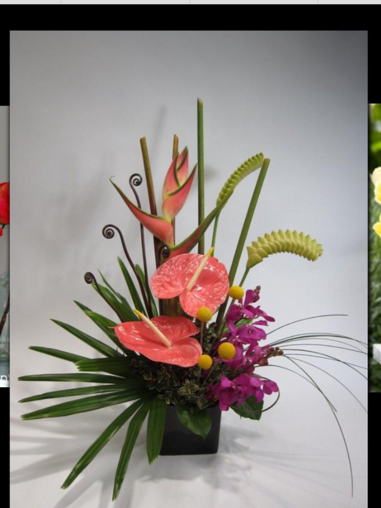 Композиции из цветов живых