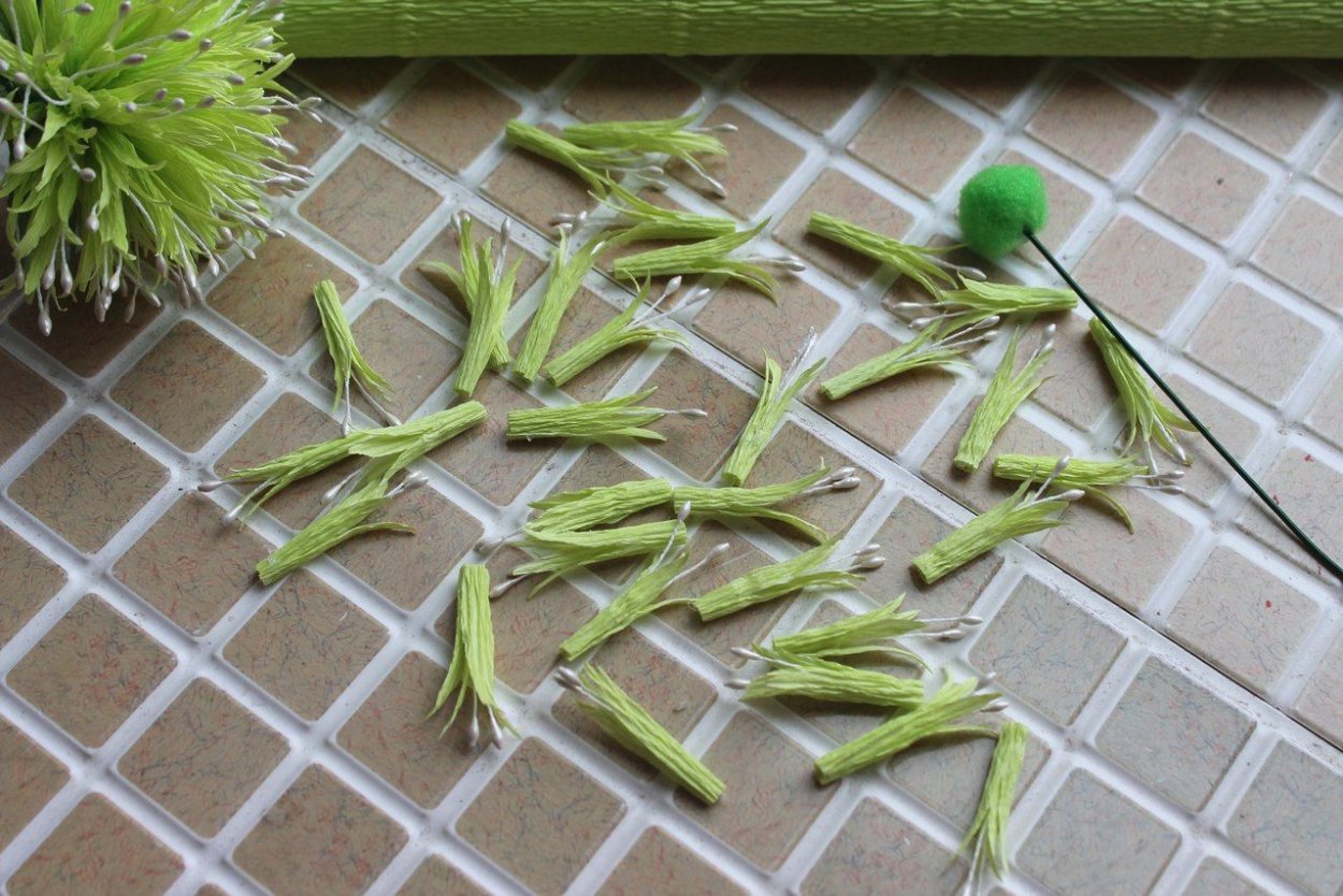 Цветы с белым бутоном пушистый