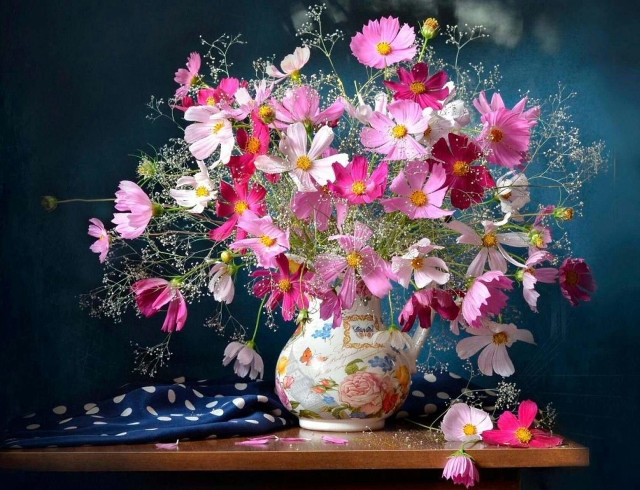 Алмазная мозаика космея