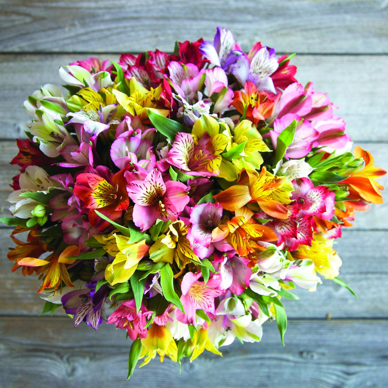 Статица и альстромерия букет