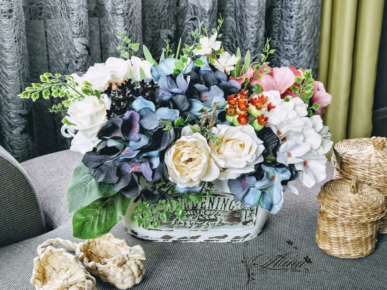 Цветочные композиции с гортензией