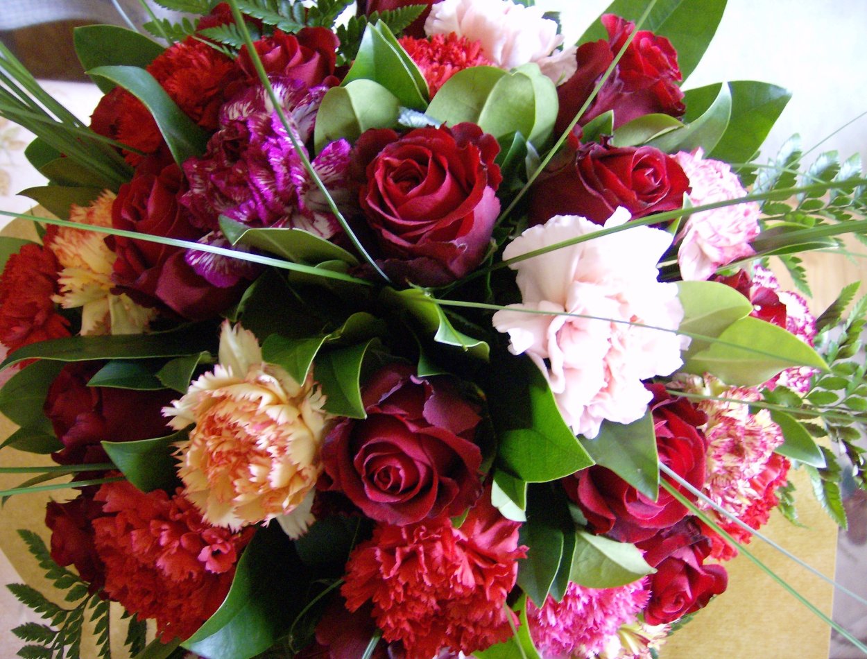 Красивый букет дома