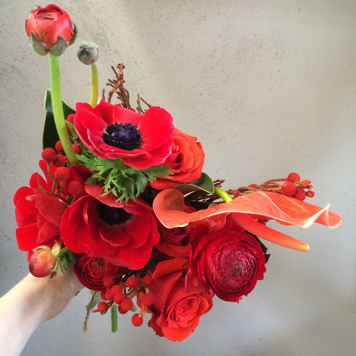 Букет цветов Антуриум