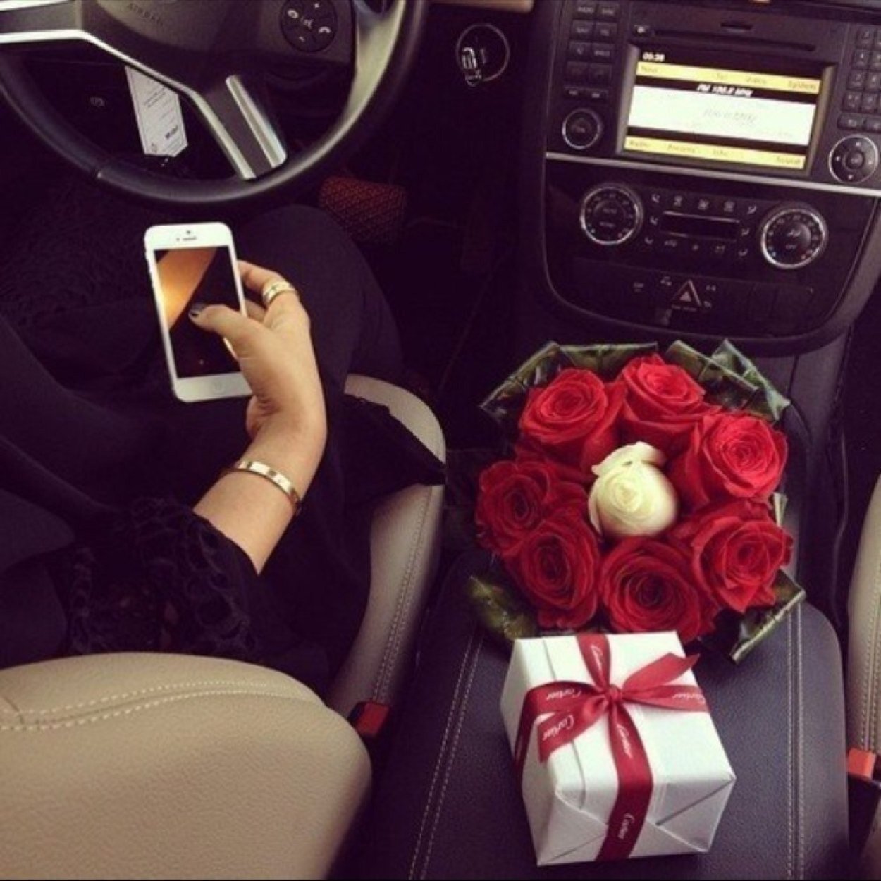 Богатая девушка в машине