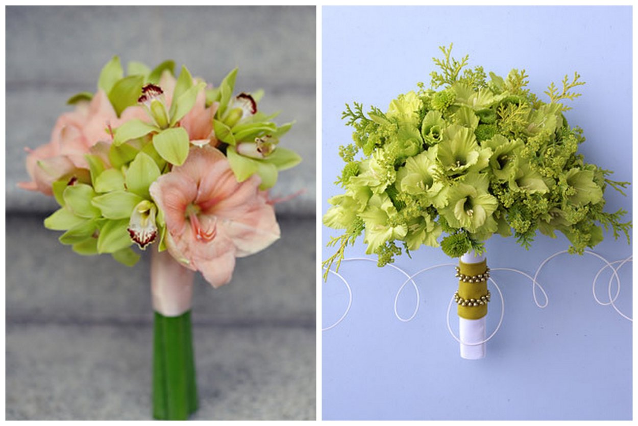 Свадебный букет с гладиолусами