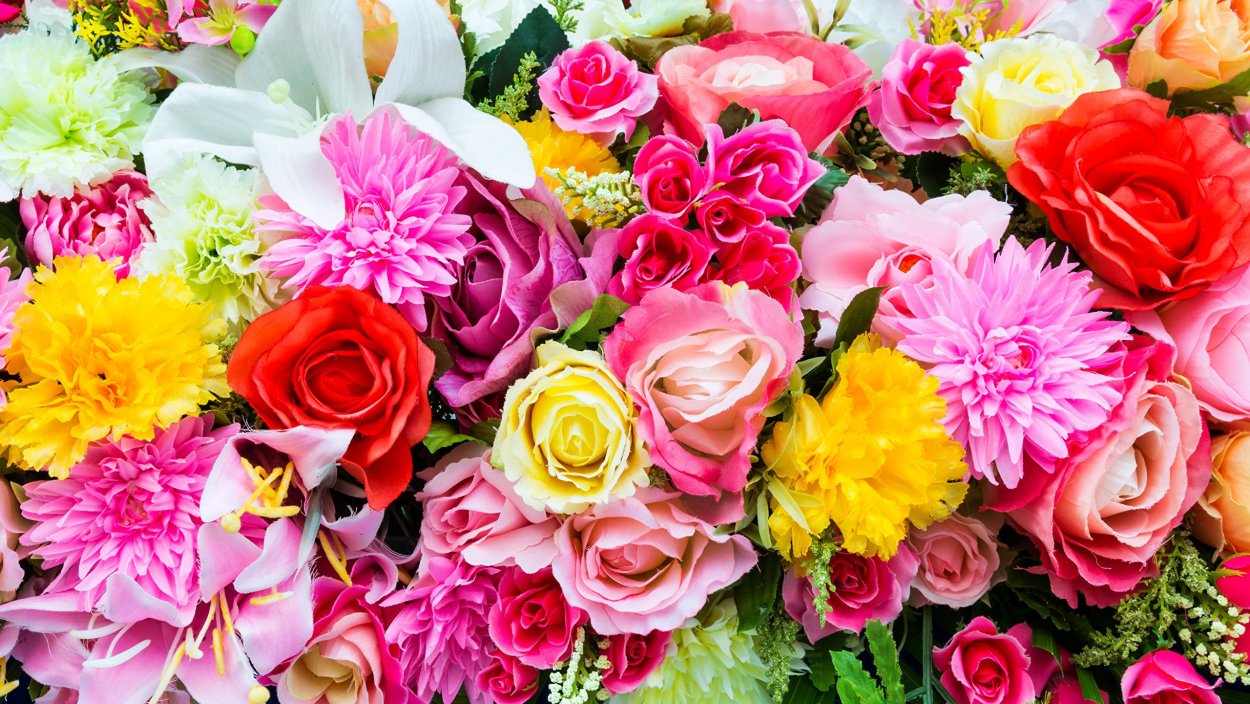 Цветы много маленьких