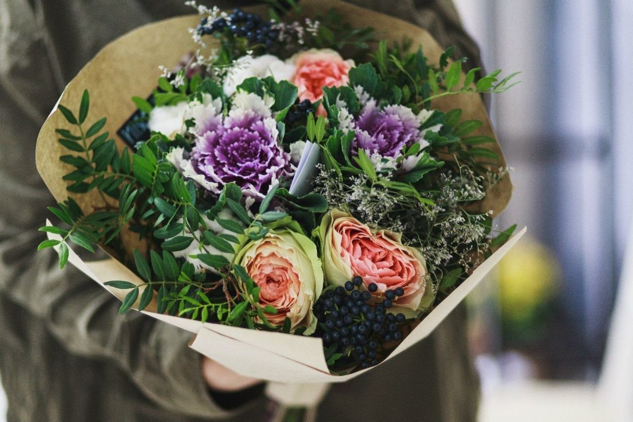 Брассика цветок в букете