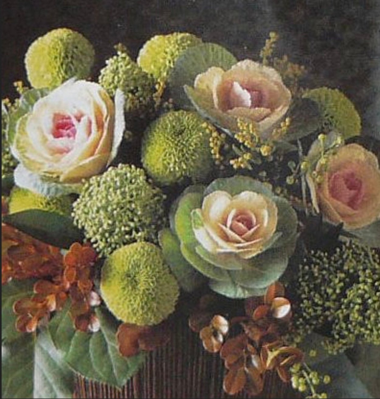 Цветочные композиции с декоративной капустой