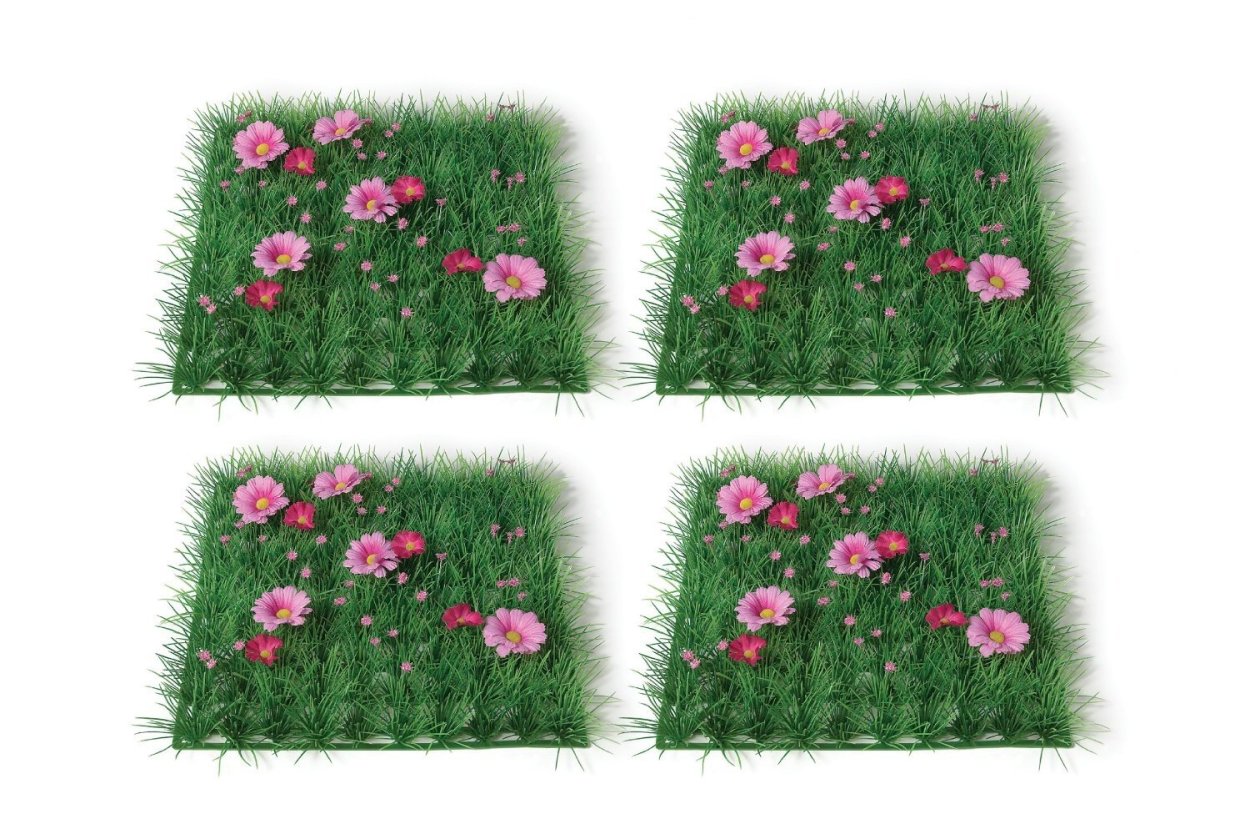 Искусственные коврики с цветочками