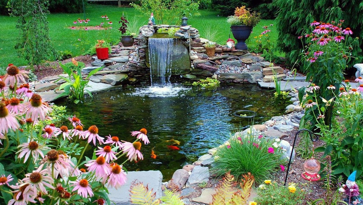 Ландшафтный парк каскадный фонтан