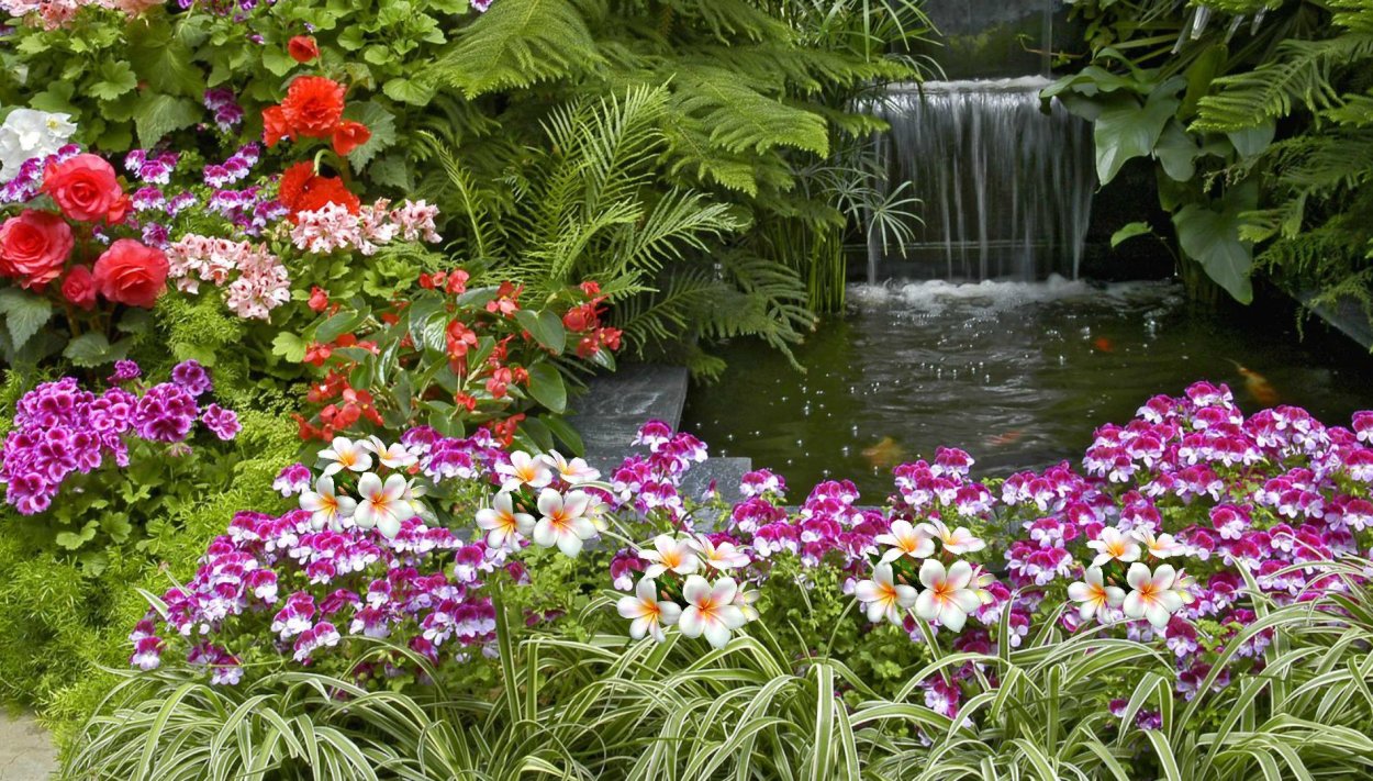 Сад Бутчартов фонтан роз