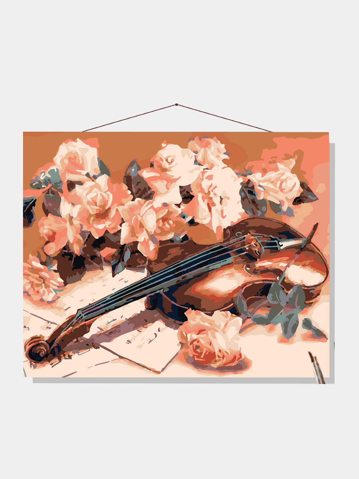 Красные розы скрипка