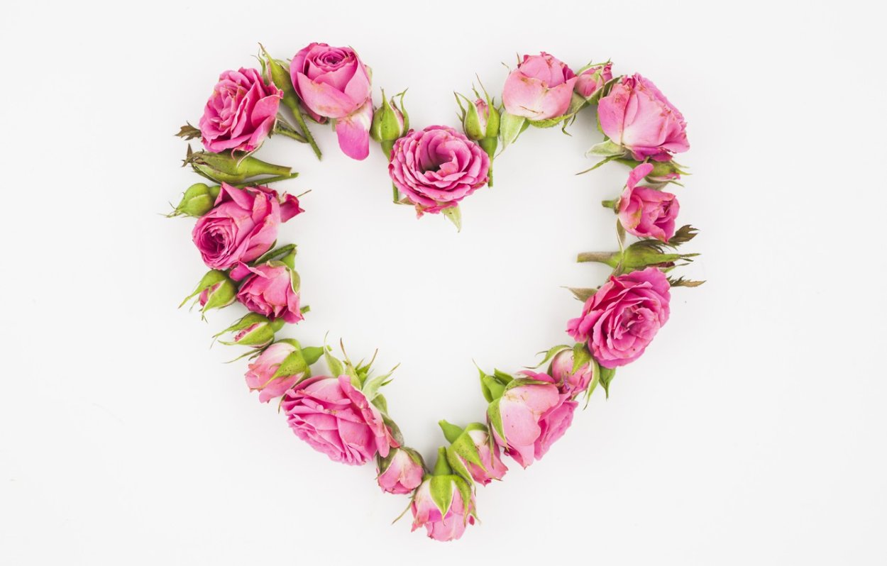Сердечко из цветов