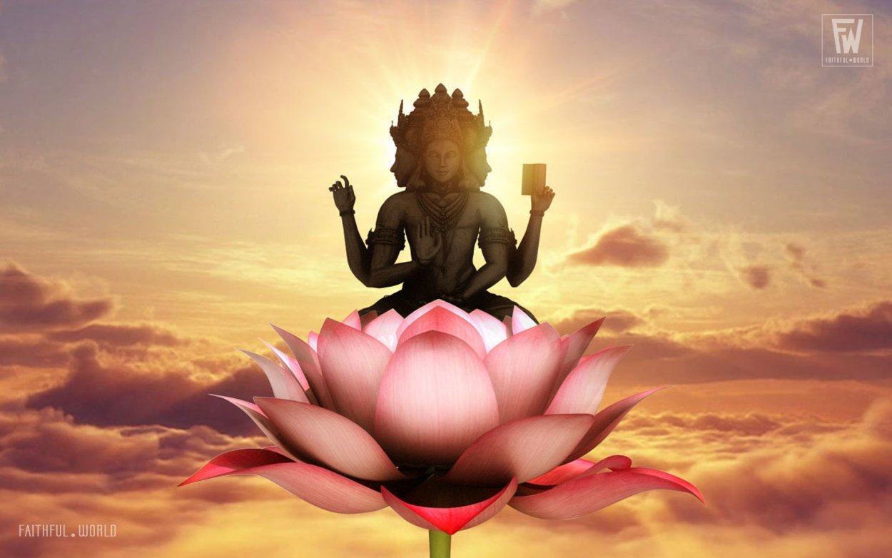Брахма на лотосе