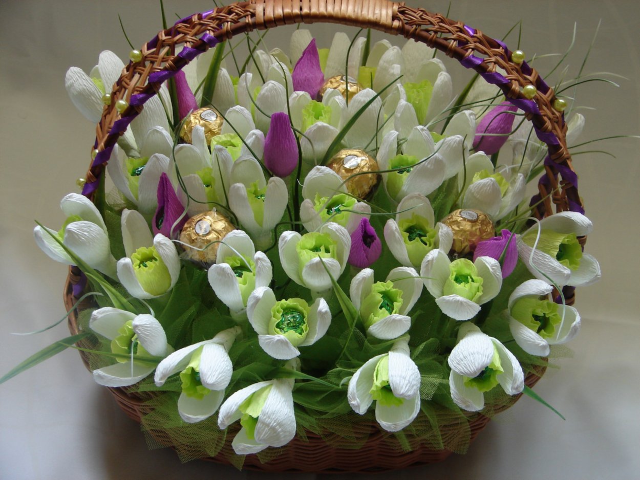 Букет пролески и подснежники