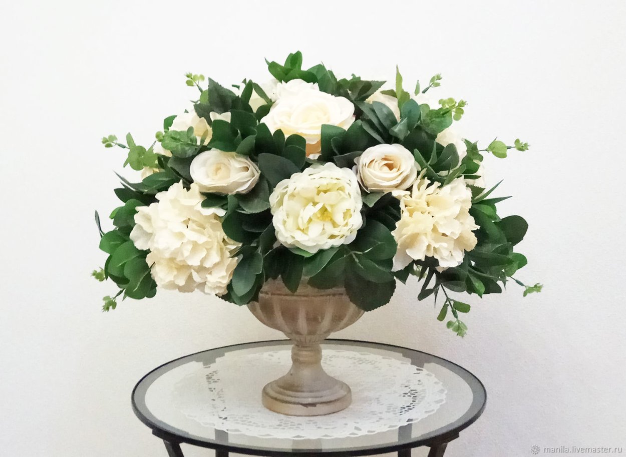 Букеты из искусственных цветов для интерьера