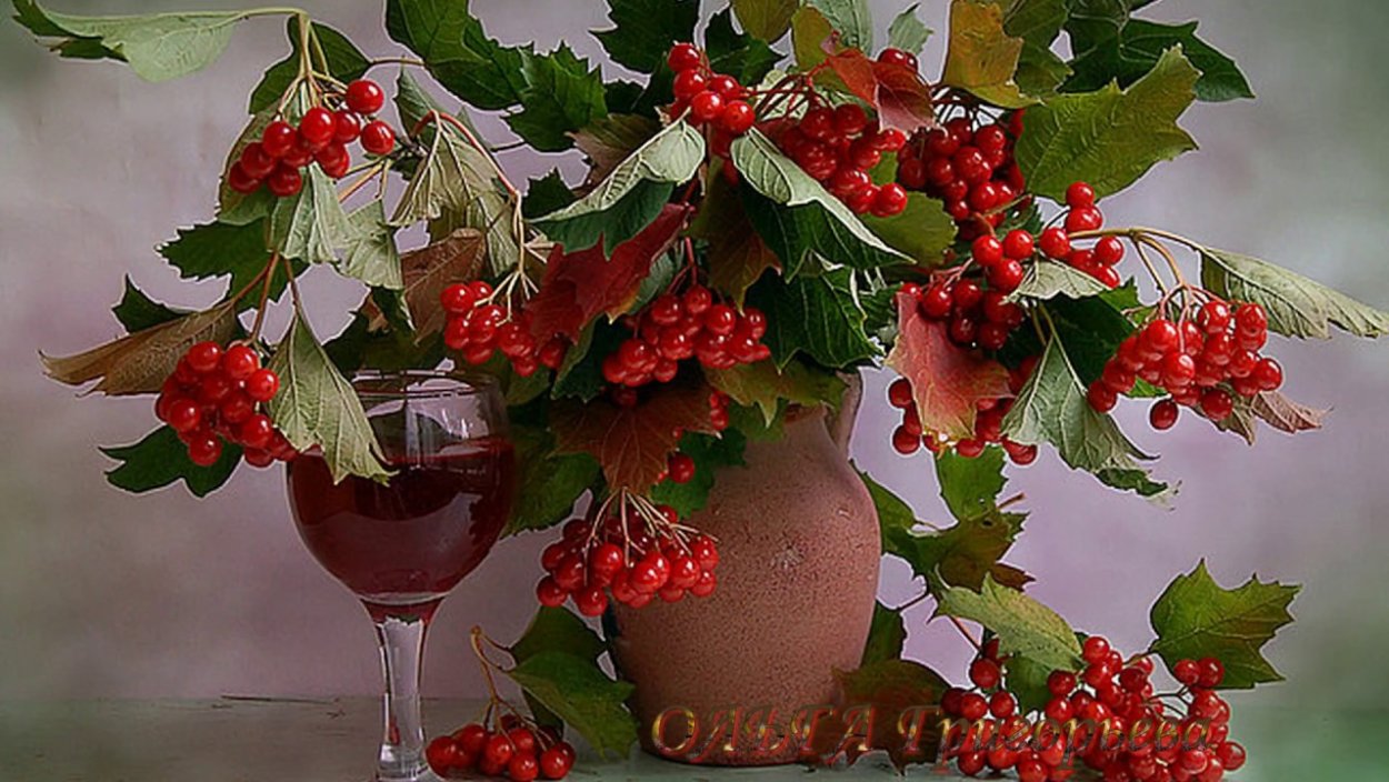 Осенний букет с калиной