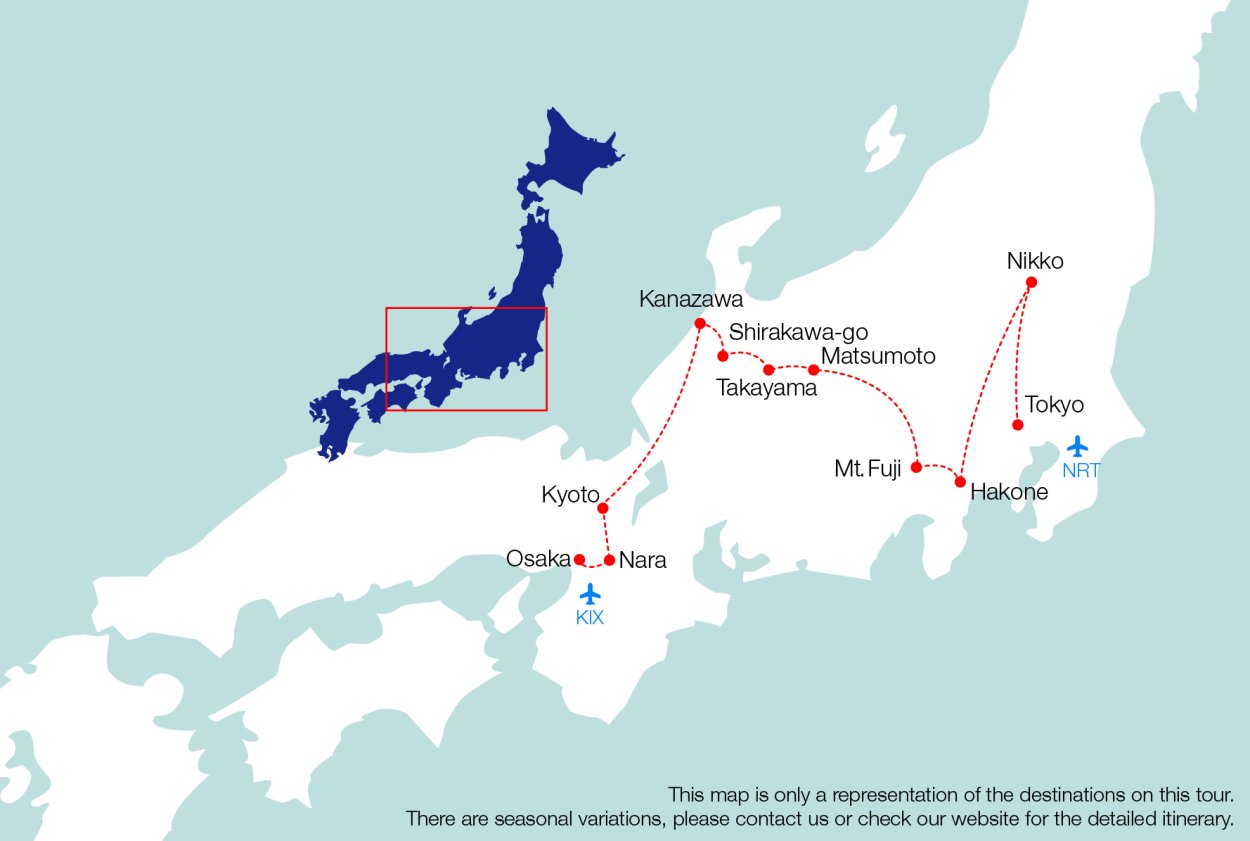 Город Никко в Японии на карте